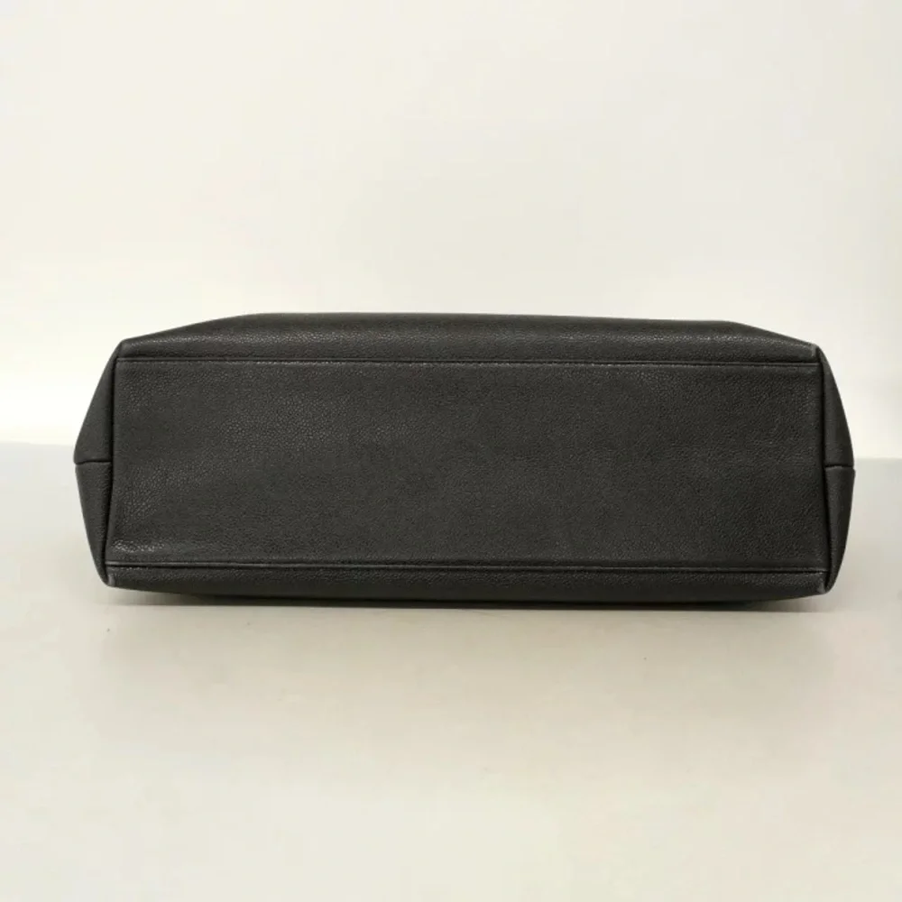 Authentic CHANEL jumbo black caviar leather supermodel large shipping tote